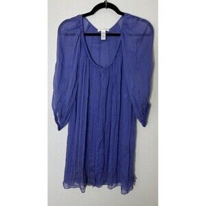 DVF Silk Swim Cover Up Purple Size Small